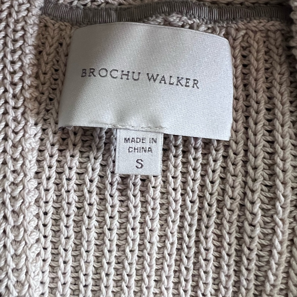 V neck Beige knitted vest high low hemline - Picture 7 of 7